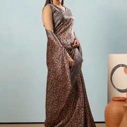 RACHNA Floral Satin Saree image 2