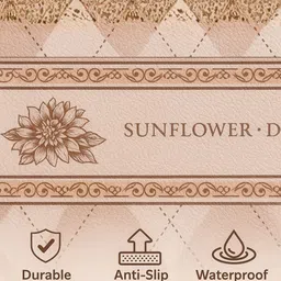 YELONA 4Pcs Pink & Brown Patterned Waterproof Heat-Resistant Anti-Slip Table Placemats image 3