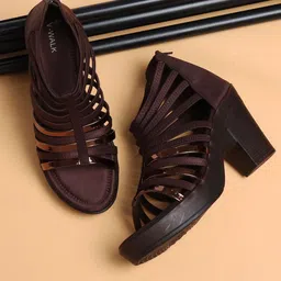V-WALK Women Party High-Top Block Heel Sandals-image-86