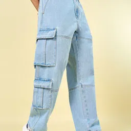 SF JEANS by Pantaloons Men Relaxed Fit Low Distress Heavy Fade Jeans image 4