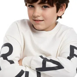 RARE ONES Boys Printed Cotton Round Neck Full Sleeves Sweatshirt image 4
