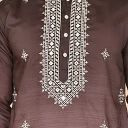 jompers Men Floral Printed Ethnic Kurta with Pyjama image 2