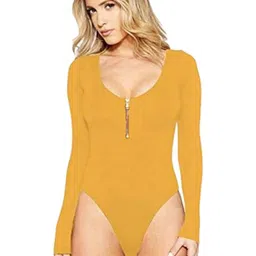 YANA FASHION Women Long Sleeve Underbust Slimming Tank Thong Bodysuits Tops-picture-49