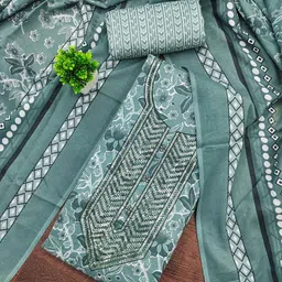 Maroosh Embroidered Pure Cotton Unstitched Dress Material-picture-28