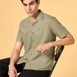 DON VINO Spread Collar Short Sleeves Relaxed Fit Cotton Shirt-picture-14