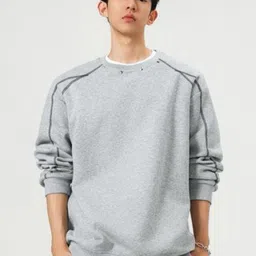 HERE&NOW Men Pullover Oversized Sweatshirt-picture-18