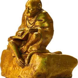 MISS PEACH Gold-Toned Hanuman Ji Religious Idol Showpiece image 2