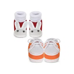 NESKA MODA Unisex Kids Cotton Booties image 2
