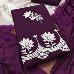 KALINI Floral Embroidered Unstitched Dress Material-picture-17