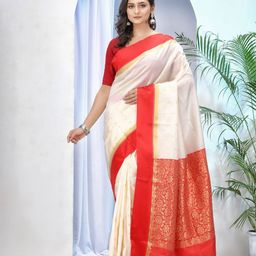 DESH BIDESH Ethnic Motifs Zari Garad Saree-picture-36