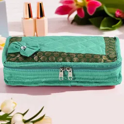 Kuber Industries Green Self Design Bow Jewellery Organiser-picture-36