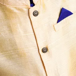 Babyhug Full Sleeves Kurta Pajama & Jacket Set - Blue image 4