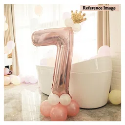 Amfin 7 Number Foil Balloon Rose Gold - Height 81.2 cm image 4