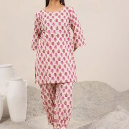 Libas Floral Printed Tunic With Trousers Co-Ords-picture-9
