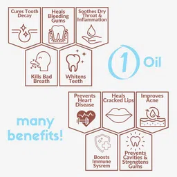 Coco Crush Set Of 2 Ayurvedic Natural Coconut & Peppermint Oral Oil Pulling - 200 ml Each image 2