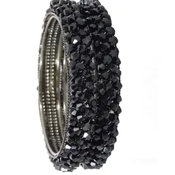 ZULKA Set of 2 Alloy Base Artificial Pearls Studded Bangles image 5