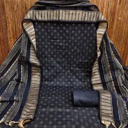 HERE&NOW Geometric Woven Design Unstitched Dress Material image 4