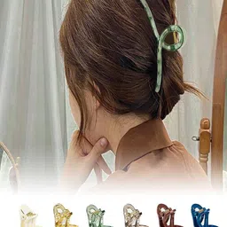 ANNA CREATIONS Women 6 Pcs Hair Claw Clip Long Clutches image 2