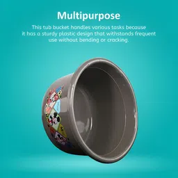 Aura Cream-Coloured & Grey 3 Pieces Printed Bath Accessories Set image 5