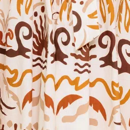 R.Code by The Roadster Life Co. Tropical Print Puff Sleeve A-Line Midi Dress image 5