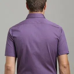 Louis Philippe Men Classic Regular Fit Spread Collar Textured Cotton Formal Shirt image 3