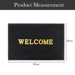 Kuber Industries Set Of 3 Green & Black, Grey Anti-Skid Doormats image 4