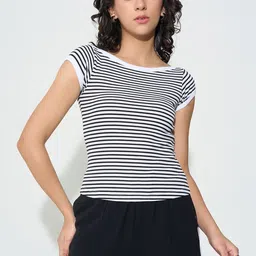Honey by Pantaloons Striped Cotton Top-image-6