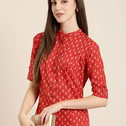 SHOWOFFFF Women Geometric Printed Kurta image 4