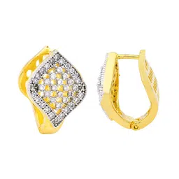 MEMOIR Gold-Plated Contemporary Cubic Zirconia Studs image 2