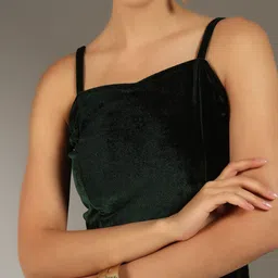 VAARARO Velvet Bodycon Midi Dress image 3