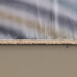 ALAGINI Sequined Lace Border Satin Saree With Blouse Piece image 4