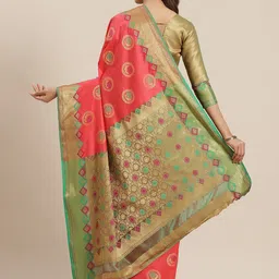 KIMISHA Woven Design Zari Silk Blend Banarasi Saree image 2