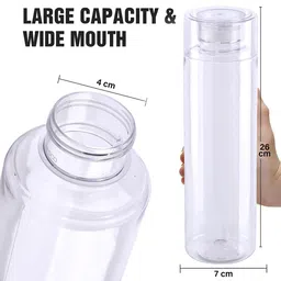 Kuber Industries Blue & White 12 Pieces Rembo Loose Water Bottles-1 L Each image 2