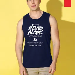 WOOSTRO Men Pack of 2 Typography Printed Round Neck Cotton Slim Fit Sports T-shirts-picture-38