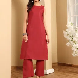AADVIKA Women Regular Beads and Stones Kurta with Trousers-image-8