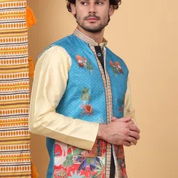 KRAFT INDIA LUXE Printed Woven Nehru Jackets image 3