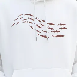 TheBTclub Men Graphic Printed Hooded Long Sleeves Oversized Sweatshirt image 4