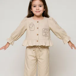 KICO Girls Beige Doodle Clothing Set-image-27
