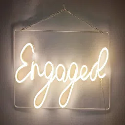 sifty creative Engaged (W 16 x H 8) Acyrlic & Silicone LED Neon Light (Warm White) image 2