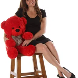 ksar Teddy Bear with Neck Bow Premium Quality Soft Plush - 60 cm image 2