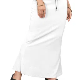 Woo THiNG Sari Shapewear in solid simple color Lycra Blend Petticoat image 2