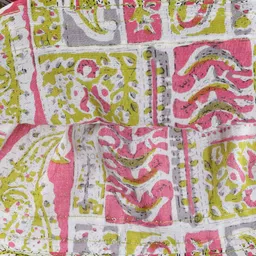 Readiprint Fashions Girls Green Floral Printed Empire Gotta Patti Pure Cotton Top with Palazzos image 2