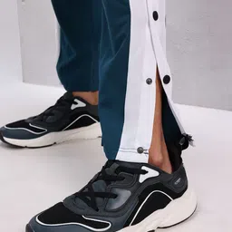 HRX by Hrithik Roshan Men Mid-Rise Striped Training Track Pants with Side Slits image 5