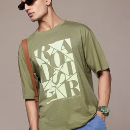 The Roadster Lifestyle Co. Men Printed Pure Cotton Relaxed Fit T-shirt-picture-20