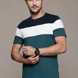 The Roadster Lifestyle Co. Men Striped Pure Cotton T-shirt-picture-47