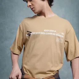 The Roadster Life Co. Men Printed Pure Cotton Relaxed Fit T-shirt-picture-28