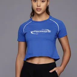 HRX by Hrithik Roshan Lifestyle Printed Crop T-shirt-image-55