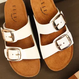 ELLE Women Open Toe Flats With Buckle image 2