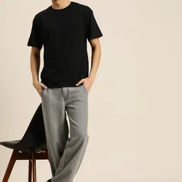 HERE&NOW Men Baggy Fit Low-Rise Jeans image 4