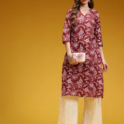 HERE&NOW Floral Printed Floral Kurta image 5